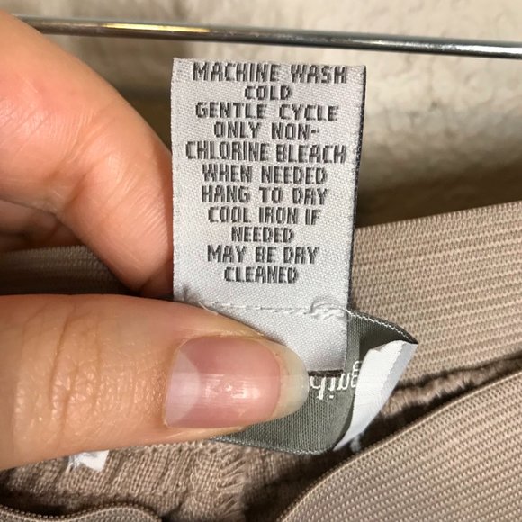 Soft Surroundings Tan Beige 100% Linen Wide Leg Cropped Petite Pants - Picture 5 of 7